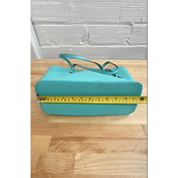 Kate Spade New York Aqua/Teal leather tote - Size M - Picture 8 of 11